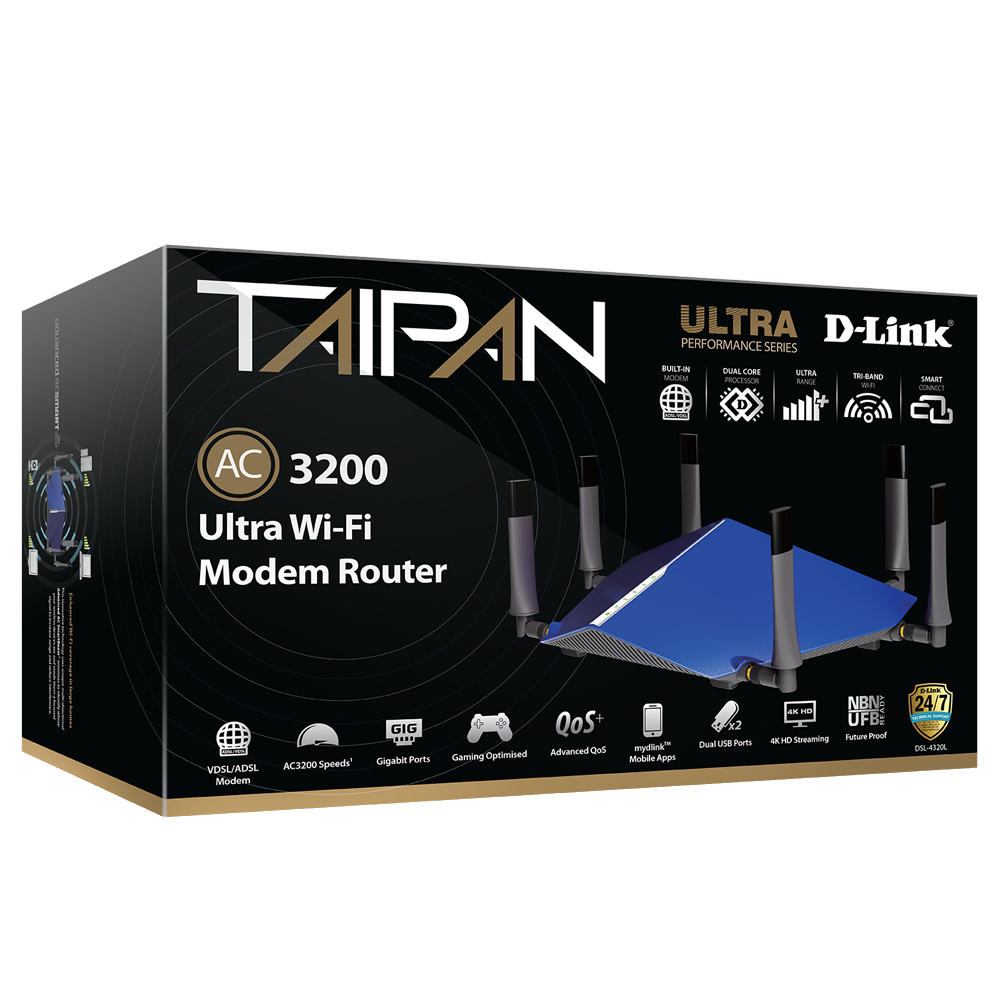 TAIPAN - AC3200 Ultra Wi-Fi Modem Router